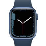 Apple Watch Series 7 - 32GB - Aluminum - 41mm - Blue - Rubber - Sport Band - Abyss Blue - GPS